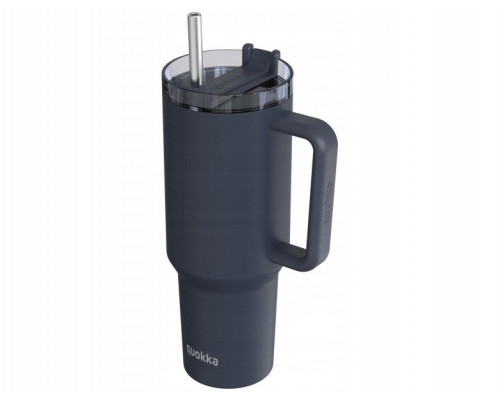 Quokka Stream - Thermal mug of steel stainlessj 1200 ml with a straw (Graphite)