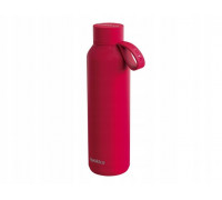 Quokka Solid With Strap - of steel stainlessj 630 ml with belt (Cherry Red)