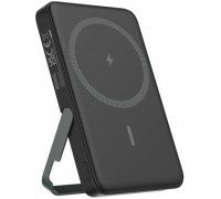 Išorinė baterija 5000 mAh DELTACO, su stoveliu, bevielė, PD 20 W, magnetas, juoda / PB-Q1007 / 1903254