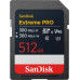 SanDisk Extreme PRO 512GB SDXC Memory Card, R 300MB/s W 300MB/s, 8K, V90, UHS-II