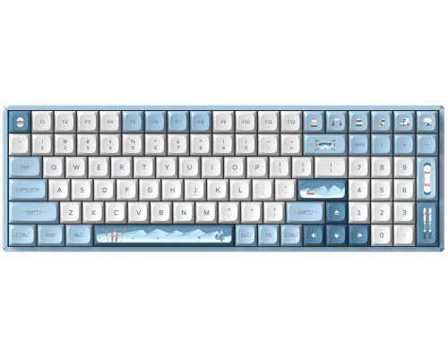 IQUNIX F97 Wintertide Wireless Gaming Tastatur, RGB - MX-Brown-Switches (US)