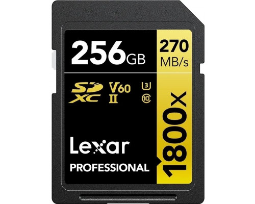 SD  Lexar Professional 1800x SDXC 256 GB Class 10 UHS-II/U3 V60 (LSD1800256G-BNNNG)