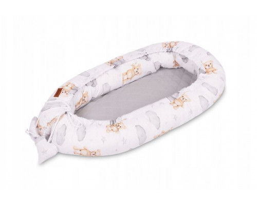 Sensillo KOKON MUŚLIN TEDDY SZARY 80x45