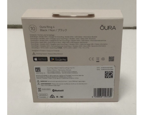 Oura Ring 4 smart ring, Black, size 10