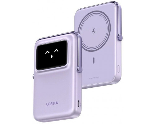 Magnetyczny Power bank UNO Ugreen PB572 10000mAh Qi Violet
