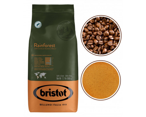 Bristot Rainforest kawa ziarnista czarna 1kg
