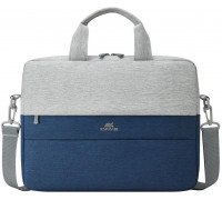 Rivacase 7522 GREY/DARK BLUE torba na laptop 35,6 cm (14") Briefcase Blue, Gray