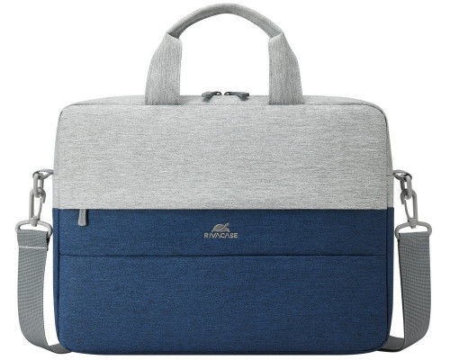 Rivacase 7522 GREY/DARK BLUE torba na laptop 35,6 cm (14") Briefcase Blue, Gray