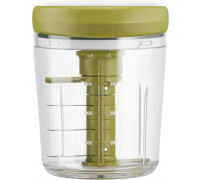 Tefal K16441 Jamie Oliver Chop & Shaker | ohne Strom | Fassungsvermögen: 450 ml | Multizerkleinerer | Universalzerkleinerer für Gemüse, Obst, Zwiebeln, Nüsse, Knoblauch | weiß/grün