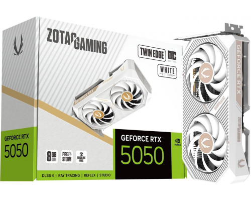 Zotac Gaming GeForce RTX 5050 Twin Edge OC White 8GB GDDR6 DLSS4 (ZT-B50500Q-10M)