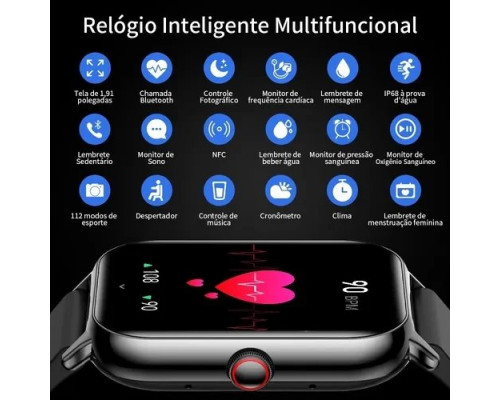 Smartwatch Kumi KU6 black (black)