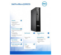 Komputer Dell Komputer Pro Micro QCM1255 W11Pro Ryzen 5 Pro 8600GE/16GB/512GB/Integrated/WLAN + BT/Kb/Mouse/3YPS