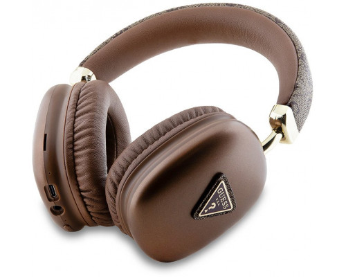 Guess 4G Triangle Logo - Wireless nauszne Bluetooth V5.3 (brązowy)