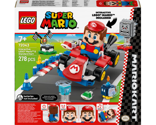 LEGO Super Mario Mario Kart™ — Interaktywna figurka LEGO® Mario™ i Standard Kart (72043)