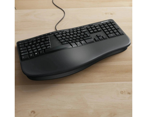 ERGONOMIC KEYBOARD EN-UK LAYOUT/QWERTY EN/FR/NL/DE BLACK EMEA