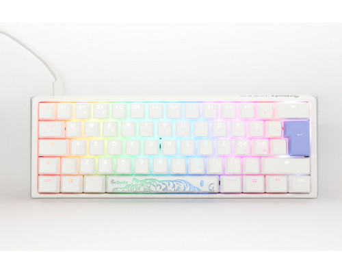 Ducky One 3 Mini 60% Mechanical Keyboard with Cherry MX Silver Switches, White