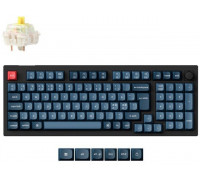 V5 Max(schwarz/blaugrau, DE-Layout, Gateron Jupiter Banana, Hot-Swap, RGB)