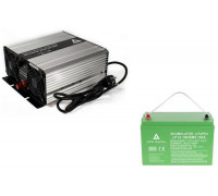 Zestaw zasilania awaryjnego Sinus UPS-1200SR 1200W + AKU 100Ah 12V LiFePO4 BMS