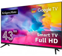 Kruger&Matz 43" FHD Google TV, DVB-T2/S2/T/C H.265 HEVC
