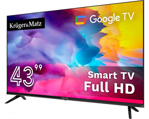Kruger&Matz 43" FHD Google TV, DVB-T2/S2/T/C H.265 HEVC