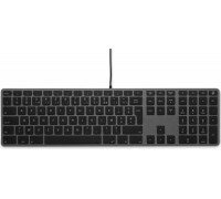 USB numeric Windows Keyboard KB-3421, 110 keys, 2x USB, aluminum, Windows OS, space gray - French