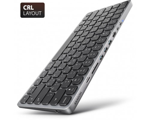 KEYBOARD + I/O HUB 9IN1/0.6M HMC-KB-CRL AXAGON