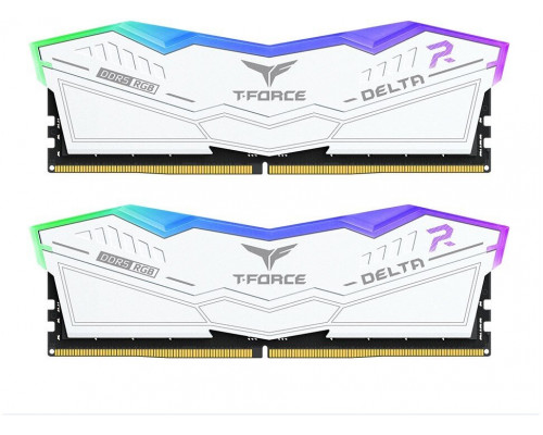TeamGroup DDR5 - 16GB - 6400 - CL - 32 RGB white, dual kit TEM, memory (white, FF4D532G6400HC32ADC01, Delta RGB, INTEL XMP)