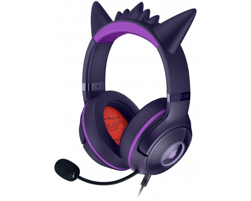 Razer Ausinės | Kraken Kitty V2 | su laidu | Over-ear | Mikrofonas | Noise canceling | Gengar Edition