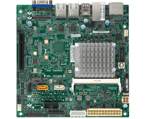 Supermicro Mainboard A2SAV-L mini-ITX Atom x5-E3940 (4C/4T) 1.6 GHz Bulk