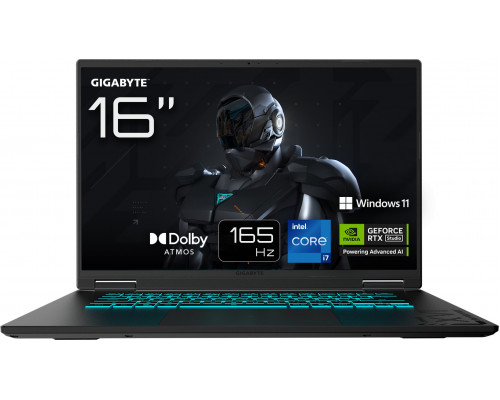 GIGABYTE Gaming A16 CTHI3DE894SH, Black Steel Gaming Laptop, Core i7-13620H, RTX 5050
