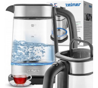 CZAJNIK ZCK 8021 2200W 2L SZKLANY/INOX