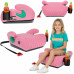 FMonroe FOTELIK SAMOCHODOWY Podkładka siedzenia pink pikowana R129 125-150 CM