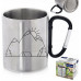 Mug Turystyczny Thermal Stalowy z Karabińczykiem Prezent ORION 350 ml Mug Turystyczny Thermal Stalowy z Karabińczykiem Prezent ORION 350 ml