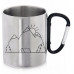 Mug Turystyczny Thermal Stalowy z Karabińczykiem Prezent ORION 350 ml Mug Turystyczny Thermal Stalowy z Karabińczykiem Prezent ORION 350 ml