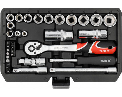 Yato ZESTAW KLUCZY 34el 1/4" / 3/8"