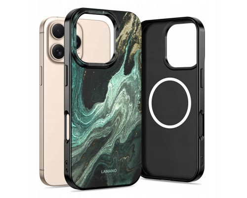 Etui Tech-Protect Lamano MagSafe do Apple iPhone 16 Pro Verde Aura