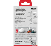 SBS Mobile wireless earbuds Go Pods TWS, white