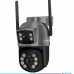 Podwójna Kamera WIFI IP Outdoor Obrotowa ULTRA HD Detekcja 8MPX MIKROFON