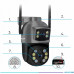 Podwójna Kamera WIFI IP Outdoor Obrotowa ULTRA HD Detekcja 8MPX MIKROFON