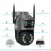 Podwójna Kamera WIFI IP Outdoor Obrotowa ULTRA HD Detekcja 8MPX MIKROFON