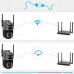 Podwójna Kamera WIFI IP Outdoor Obrotowa ULTRA HD Detekcja 8MPX MIKROFON