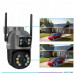 Podwójna Kamera WIFI IP Outdoor Obrotowa ULTRA HD Detekcja 8MPX MIKROFON