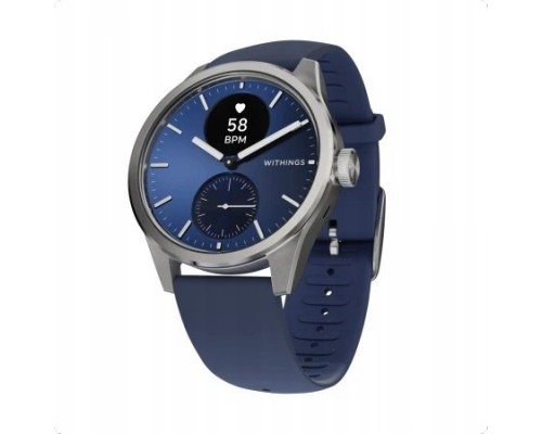 Smartwatch WITHINGS SAS Scanwatch 2 - zegarek z funkcją EKG, pomiarem pulsu i SPO2 oraz mierzeniem aktywności fizycznej i snu (42mm, blue)