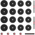 vidaXL Zestaw hantli 2 w 1 Black i Red 121 x 19,5 x 19,5 cm