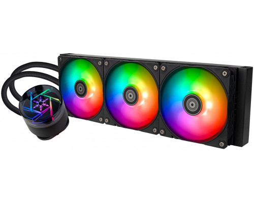 SilverStone NovaPeak 360 ARGB Procesor Zestaw do chłodzenia płynami 12 cm Czarny 1 szt.