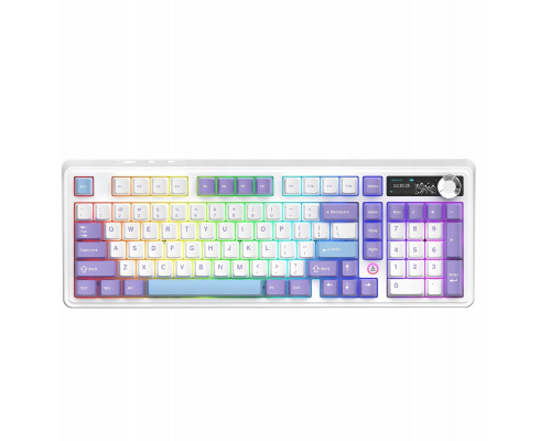 Ajazz   AK980 Gift Switch-V2-White-Model-With-Screen RGB