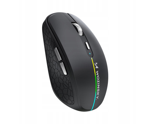 Wozinsky bezprzewodowa WMGK-1132 podświetlona RGB - czarna