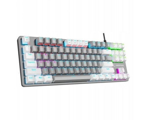 Rampage Snug RGB KRGD Blue Mechanical Gaming Keyboard Gray and White