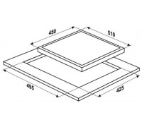 MPM 45cm white built-in  hob -45-IM-16/W (5903151090768)