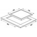 MPM 45cm white built-in  hob -45-IM-16/W (5903151090768)